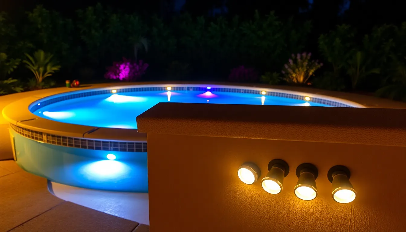 25 Above Ground Pool Lighting Ideas That Transform Your Backyard Into a Magical Oasis 4 25 Above Ground Pool Lighting Ideas That Transform Your Backyard Into a Magical Oasis 3