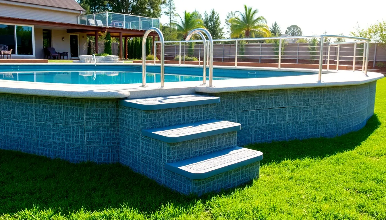 20 Above Ground Pool Steps Ideas That'll Transform Your Backyard (DIY & Premium) 3
