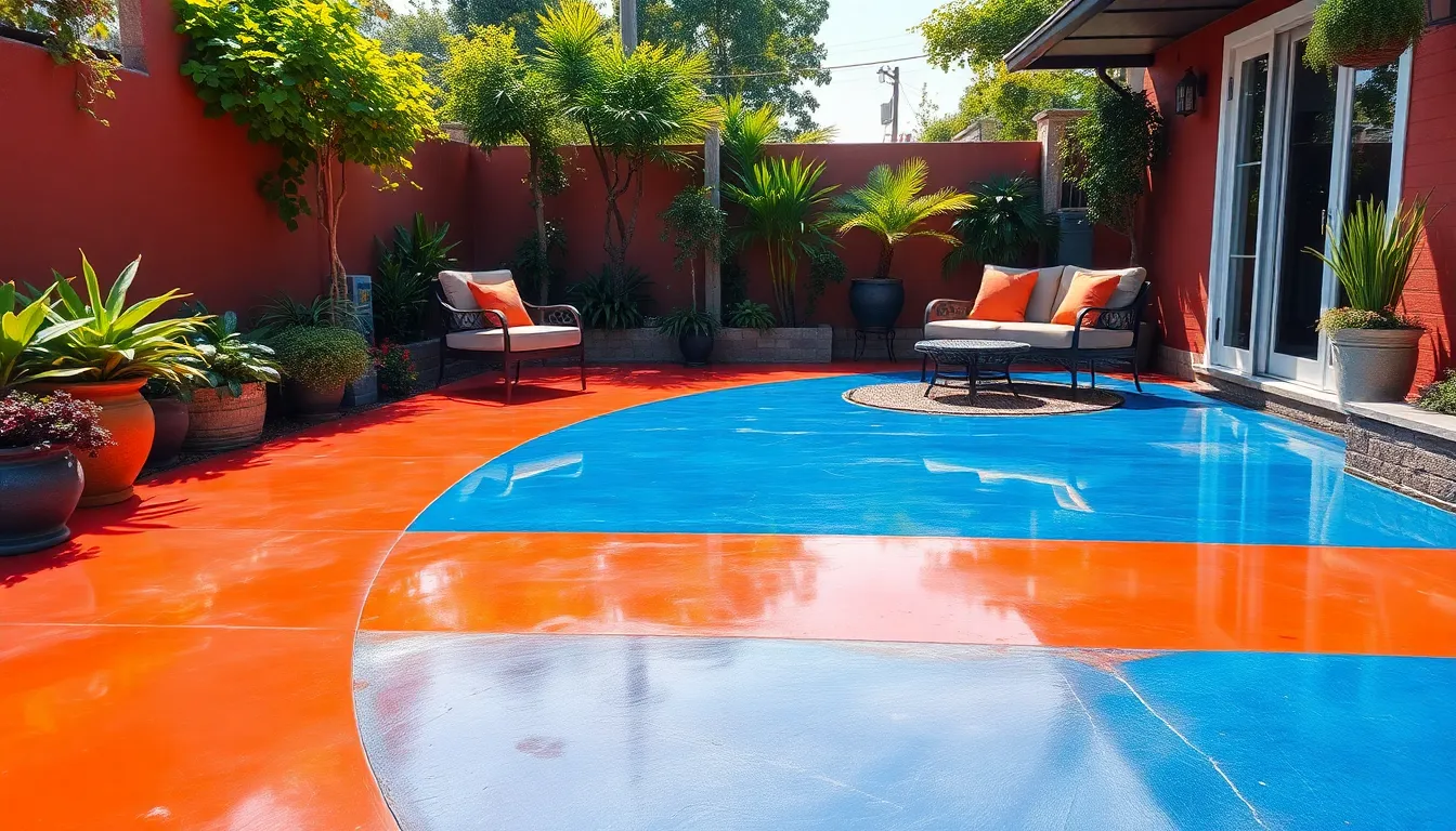 25 Stunning Concrete Patio Paint Ideas to Transform Your Outdoor Space 3