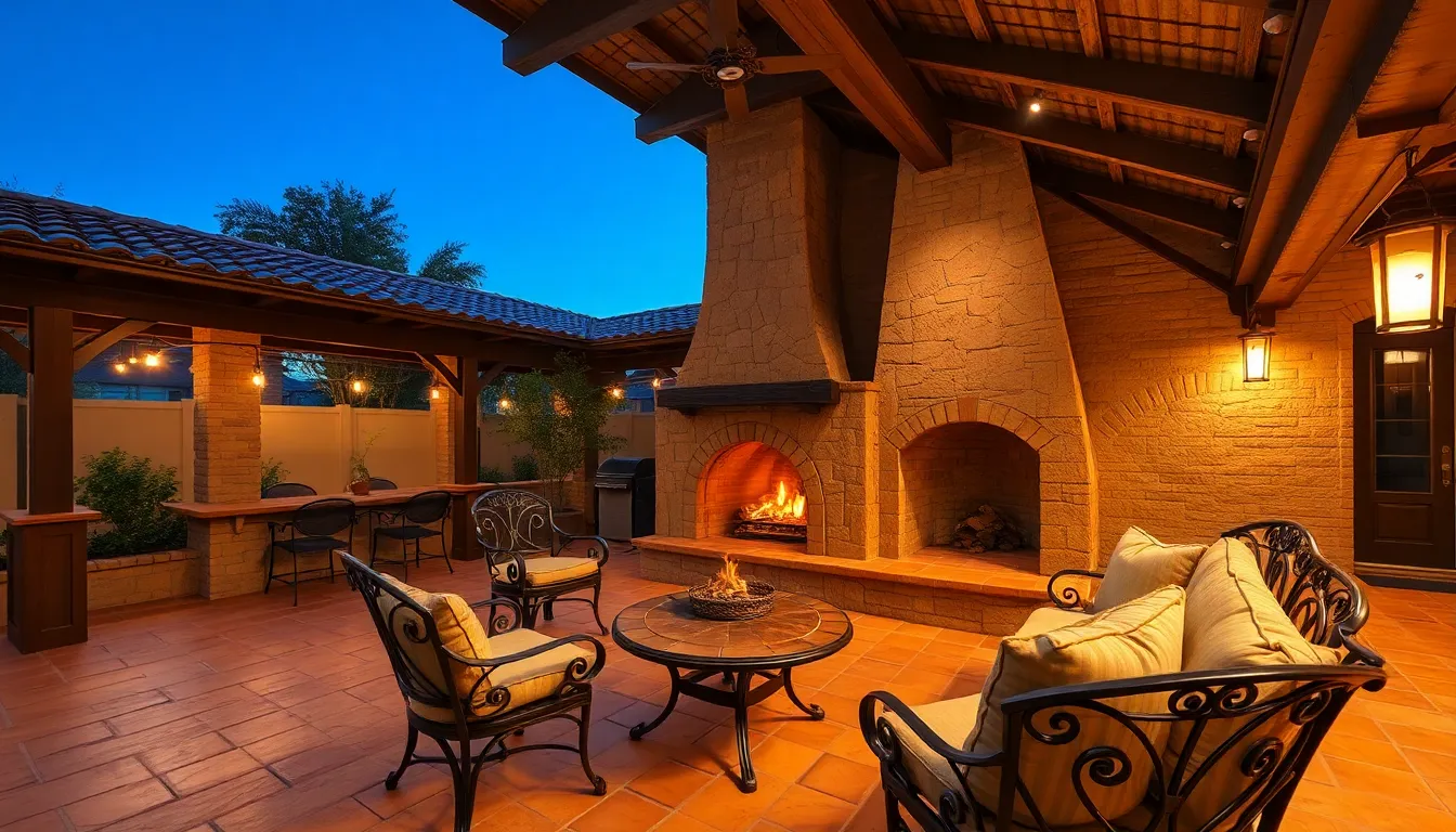 25 Stunning Covered Patio Ideas with Fireplace for Year-Round Outdoor Living 4 25 Stunning Covered Patio Ideas with Fireplace for Year-Round Outdoor Living 3