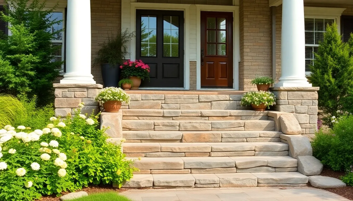 25 Front Porch Stairs Ideas That Will Transform Your Home's Curb Appeal 4 25 Front Porch Stairs Ideas That Will Transform Your Home's Curb Appeal 3
