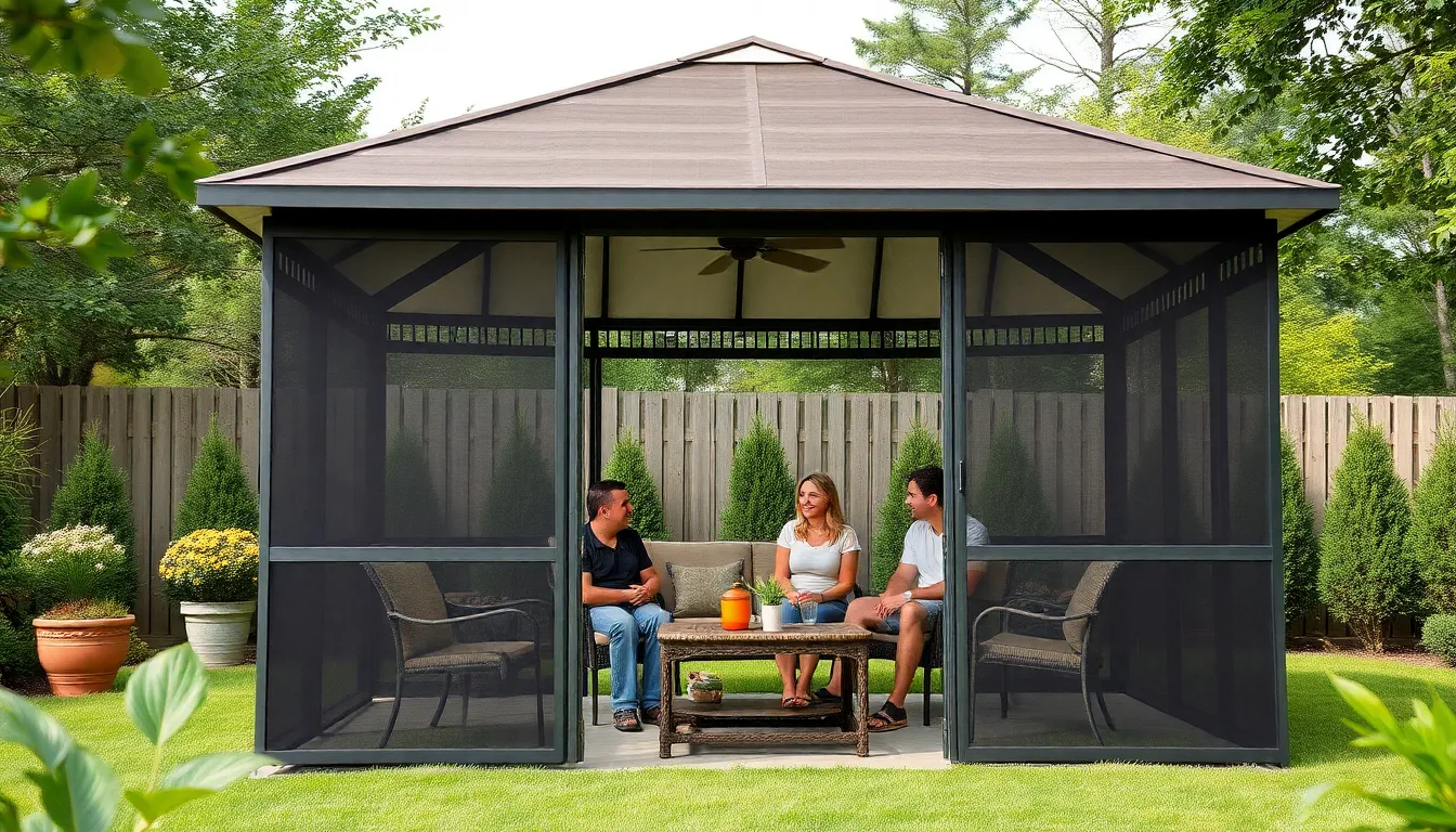 25 Stunning Enclosed Backyard Gazebo Ideas to Transform Your Outdoor Space 4 25 Stunning Enclosed Backyard Gazebo Ideas to Transform Your Outdoor Space 3