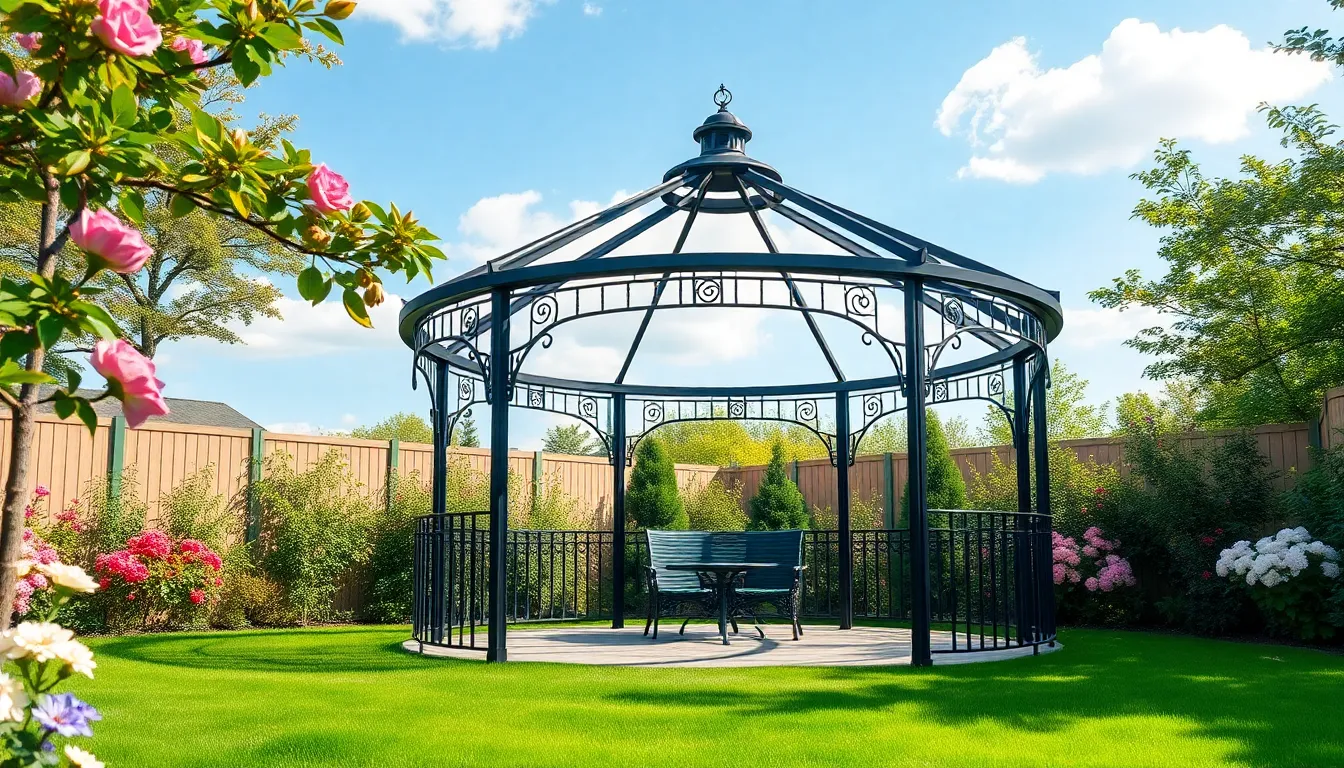 15 Stunning Metal Gazebo Ideas to Transform Your Backyard Outdoor Space 4 15 Stunning Metal Gazebo Ideas to Transform Your Backyard Outdoor Space 3