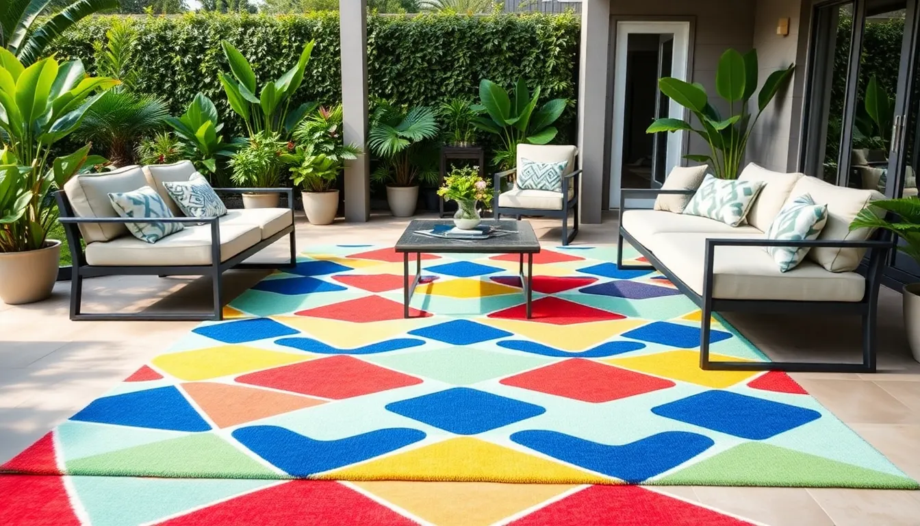 25 Outdoor Patio Rug Ideas to Transform Your Space on Any Budget 4 25 Outdoor Patio Rug Ideas to Transform Your Space on Any Budget 3