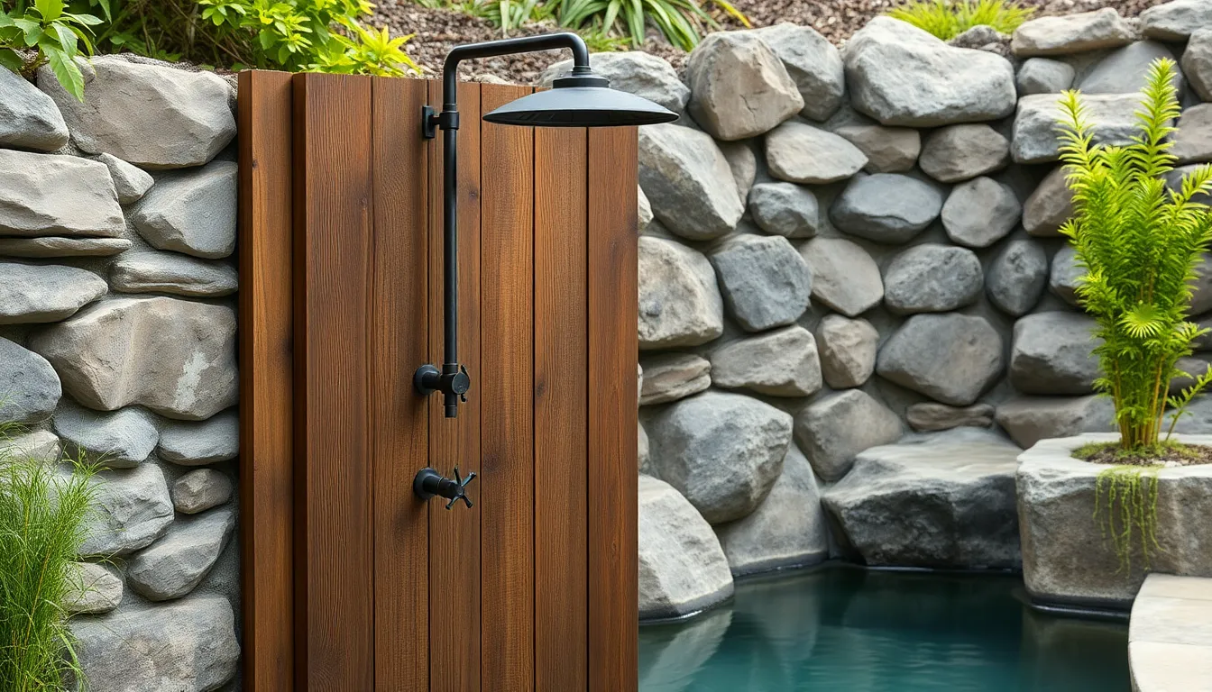 35+ Stunning Outdoor Pool Shower Ideas for Every Budget & Style (2025) 4 35+ Stunning Outdoor Pool Shower Ideas for Every Budget & Style (2025) 3