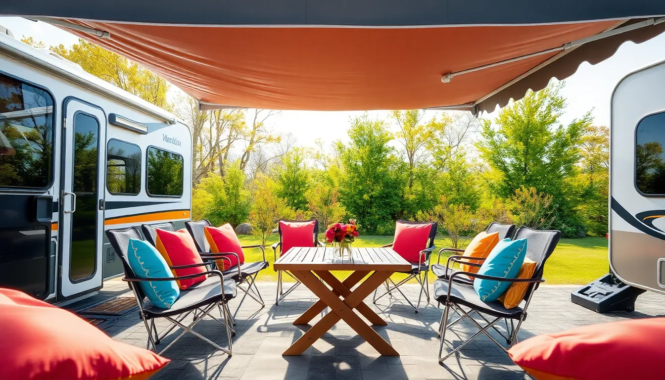 25 Genius Outdoor RV Patio Ideas That Transform Your Campsite Into Paradise 4 25 Genius Outdoor RV Patio Ideas That Transform Your Campsite Into Paradise 3