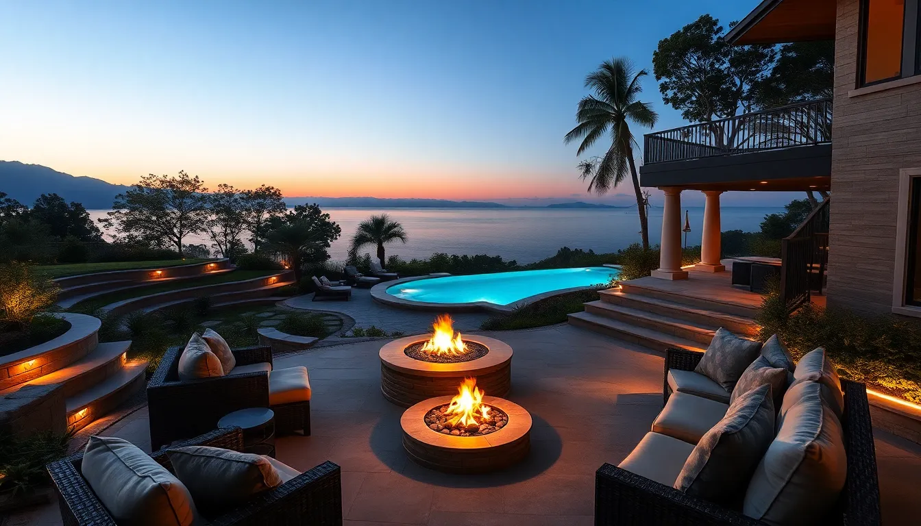25 Stunning Pool and Fire Pit Ideas for Backyards That'll Transform Your Outdoor Space 4 25 Stunning Pool and Fire Pit Ideas for Backyards That'll Transform Your Outdoor Space 3