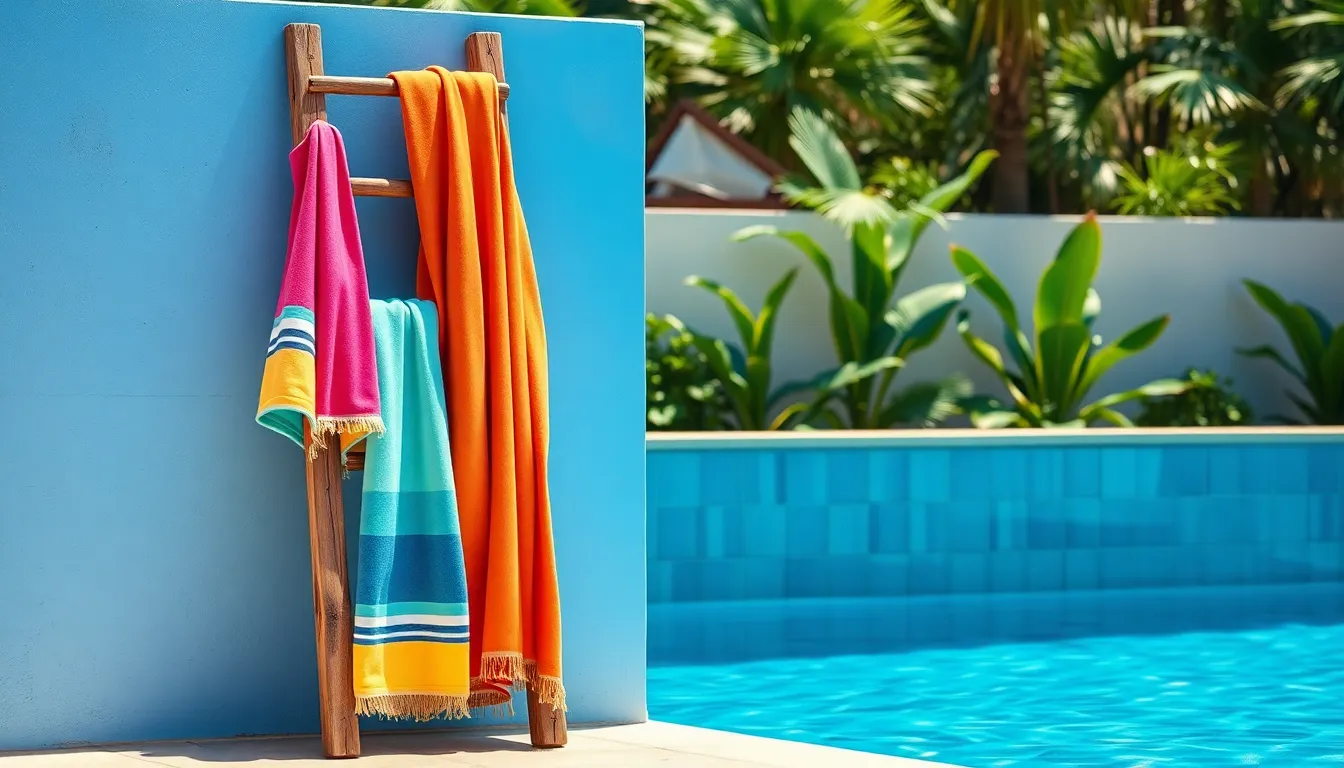 25 Creative Pool Towel Rack Ideas to Transform Your Poolside Space 4 25 Creative Pool Towel Rack Ideas to Transform Your Poolside Space 3