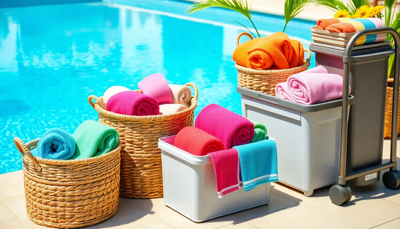 15 Smart Pool Towel Storage Ideas That'll Transform Your Poolside Chaos 4 15 Smart Pool Towel Storage Ideas That'll Transform Your Poolside Chaos 3