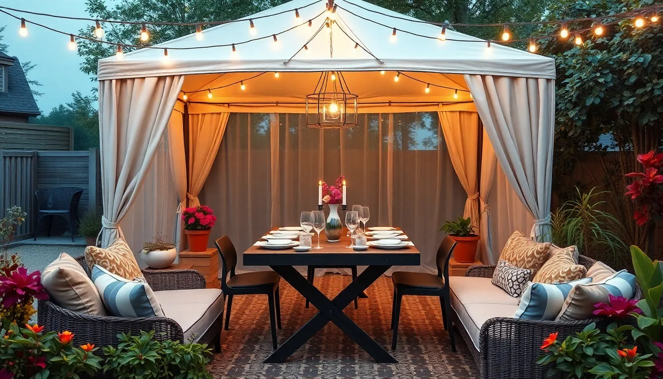 15 Stunning Pop Up Gazebo Decorating Ideas to Transform Your Outdoor Space 3