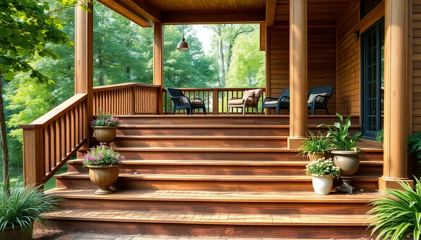 25 Stunning Wooden Porch Steps Ideas That Will Transform Your Home's Curb Appeal 4 25 Stunning Wooden Porch Steps Ideas That Will Transform Your Home's Curb Appeal 3