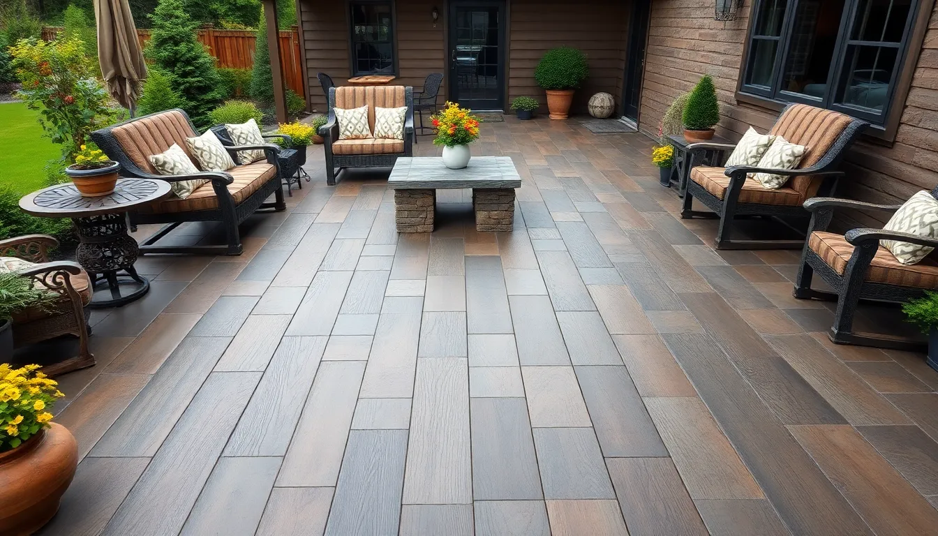 20 Stunning Stamped Concrete Patio Ideas That'll Transform Your Backyard on a Budget 3