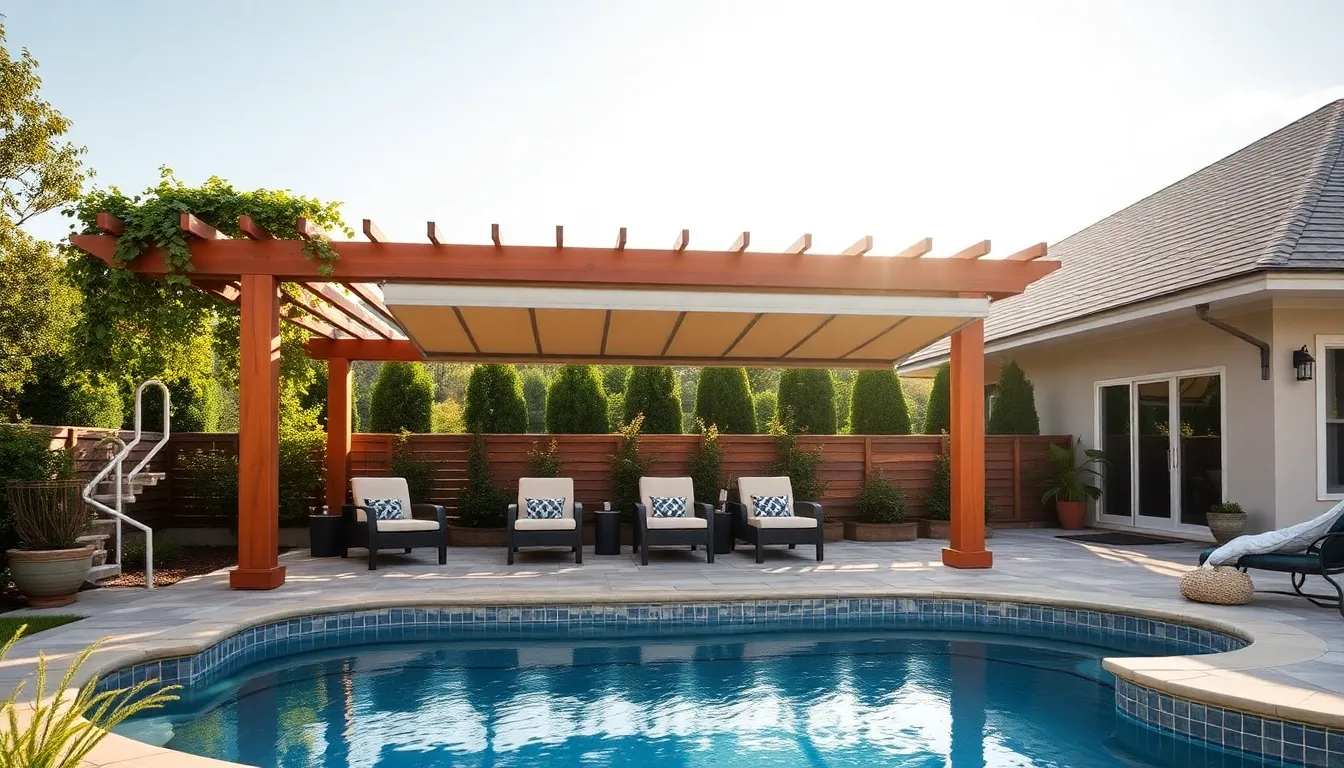 25 Above Ground Pool Patio Ideas That'll Transform Your Backyard (2025) 6 25 Above Ground Pool Patio Ideas That'll Transform Your Backyard (2025) 5