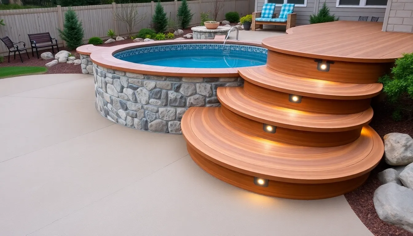 20 Above Ground Pool Steps Ideas That'll Transform Your Backyard (DIY & Premium) 5
