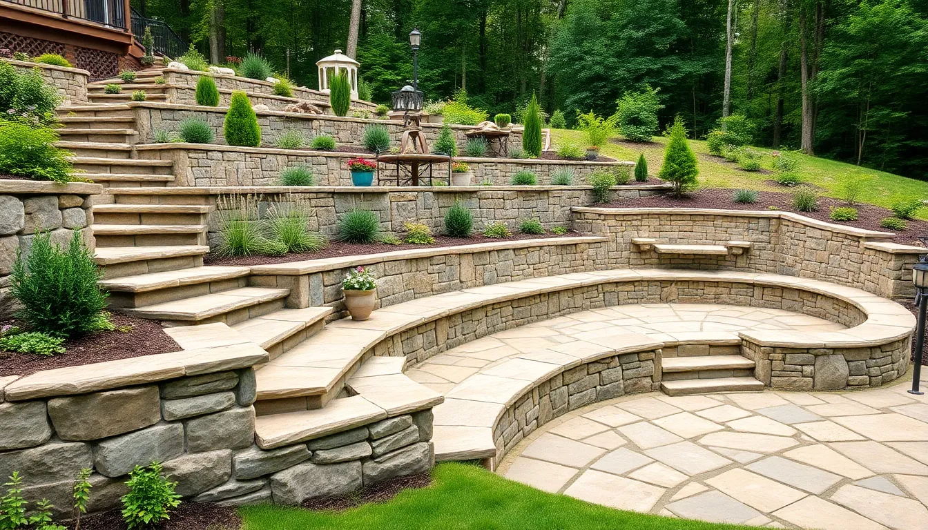 25 Stunning Backyard Stone Patio Ideas That'll Transform Your Outdoor Space 6 25 Stunning Backyard Stone Patio Ideas That'll Transform Your Outdoor Space 5
