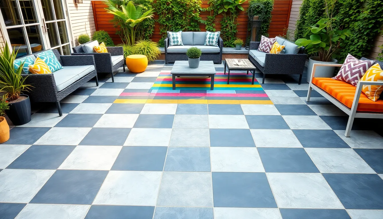 25 Stunning Concrete Patio Paint Ideas to Transform Your Outdoor Space 5