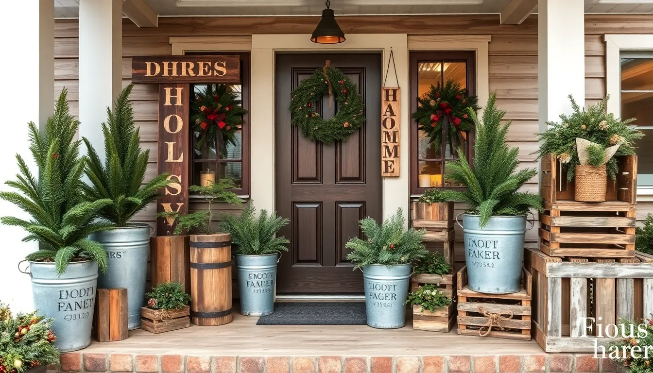 25 Farmhouse Christmas Porch Ideas That'll Make Your Neighbors Jealous This Holiday 5