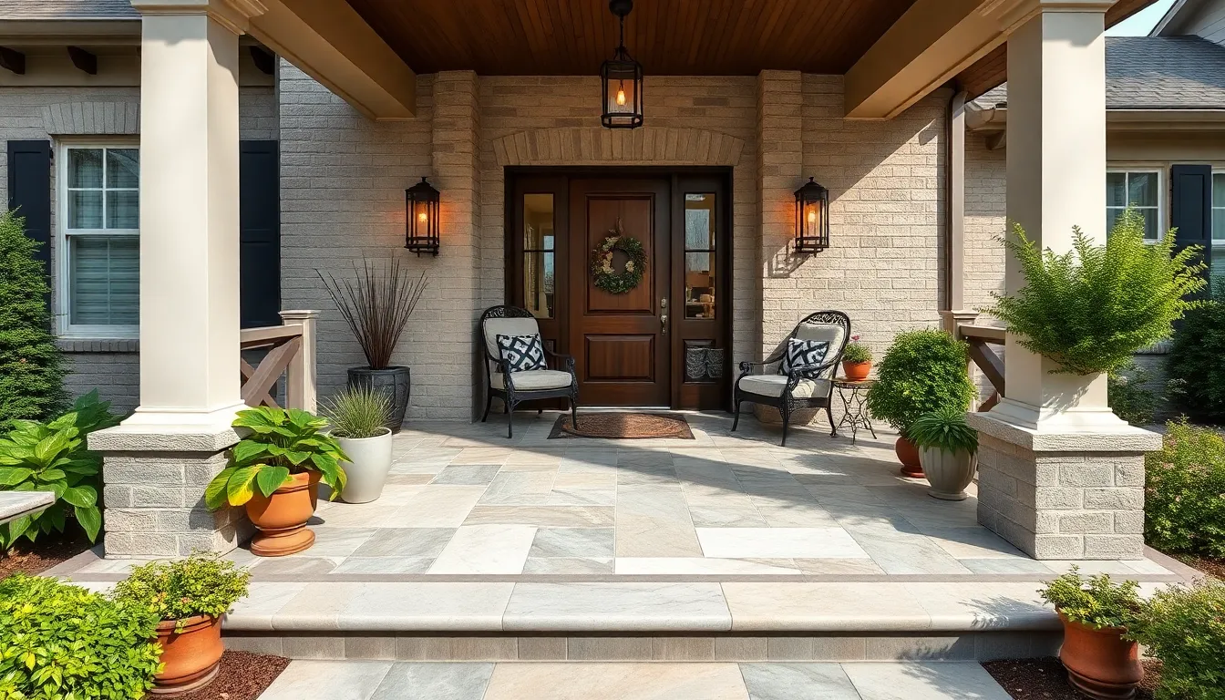 15 Front Porch Flooring Ideas That Will Transform Your Home's Curb Appeal 6 15 Front Porch Flooring Ideas That Will Transform Your Home's Curb Appeal 5