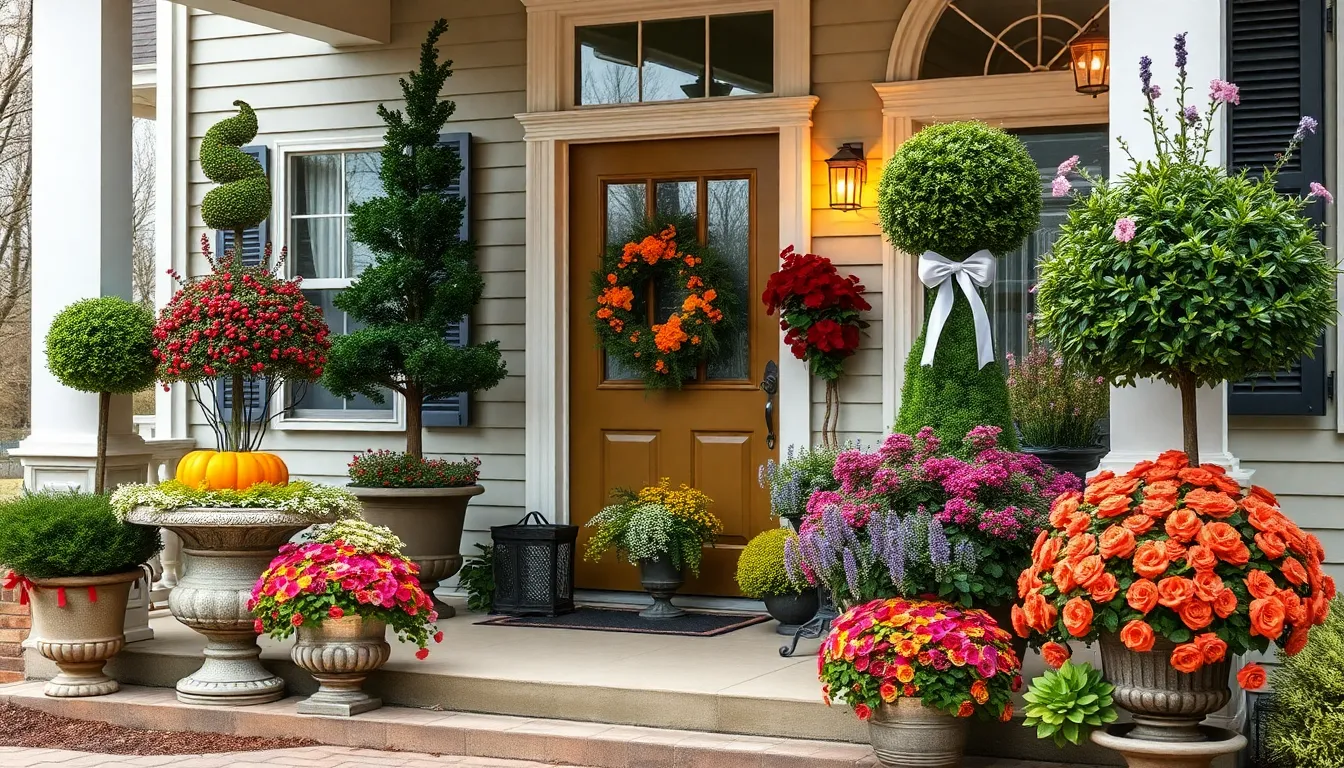 25 Stunning Front Porch Topiary Ideas to Transform Your Home's Curb Appeal 6 25 Stunning Front Porch Topiary Ideas to Transform Your Home's Curb Appeal 5