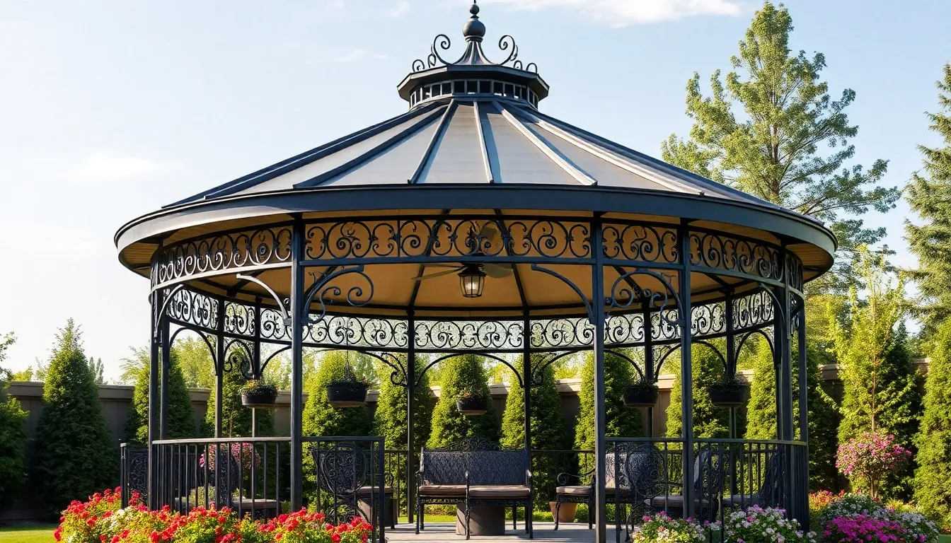 15 Stunning Metal Gazebo Ideas to Transform Your Backyard Outdoor Space 6 15 Stunning Metal Gazebo Ideas to Transform Your Backyard Outdoor Space 5