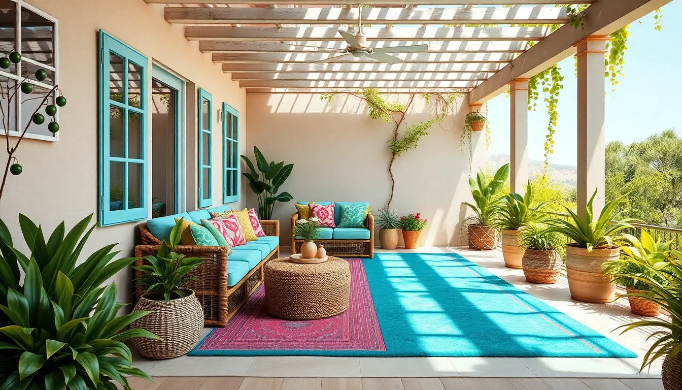 25 Outdoor Patio Rug Ideas to Transform Your Space on Any Budget 6 25 Outdoor Patio Rug Ideas to Transform Your Space on Any Budget 5
