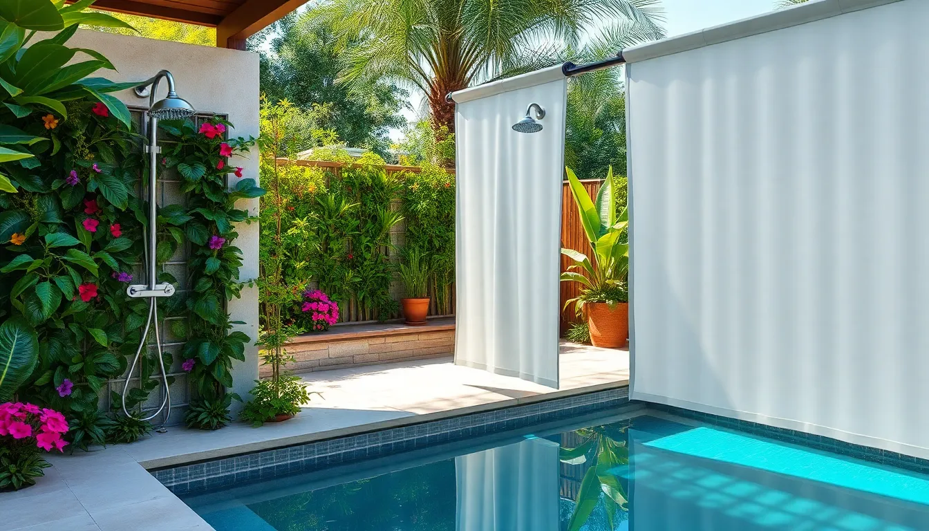 35+ Stunning Outdoor Pool Shower Ideas for Every Budget & Style (2025) 6 35+ Stunning Outdoor Pool Shower Ideas for Every Budget & Style (2025) 5