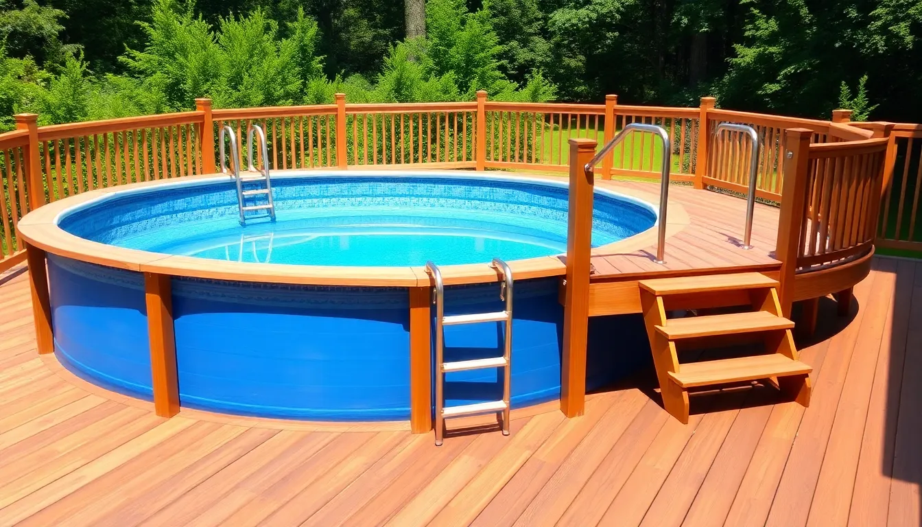 25 Stunning Above Ground Pool Deck Ideas That'll Transform Your Backyard 6 25 Stunning Above Ground Pool Deck Ideas That'll Transform Your Backyard 5
