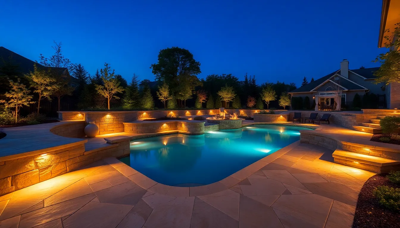 25 Stunning Pool Deck Lighting Ideas to Transform Your Backyard Oasis 6 25 Stunning Pool Deck Lighting Ideas to Transform Your Backyard Oasis 5