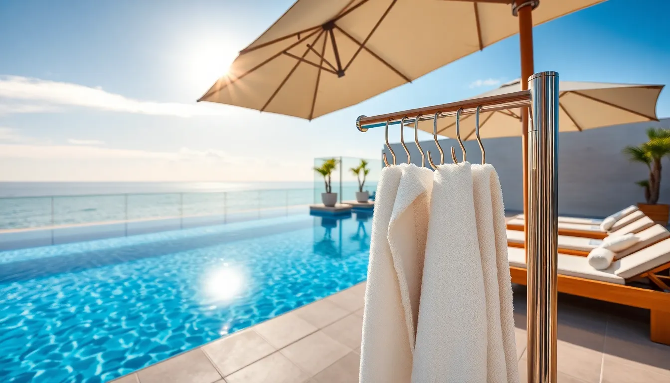 25 Creative Pool Towel Rack Ideas to Transform Your Poolside Space 6 25 Creative Pool Towel Rack Ideas to Transform Your Poolside Space 5