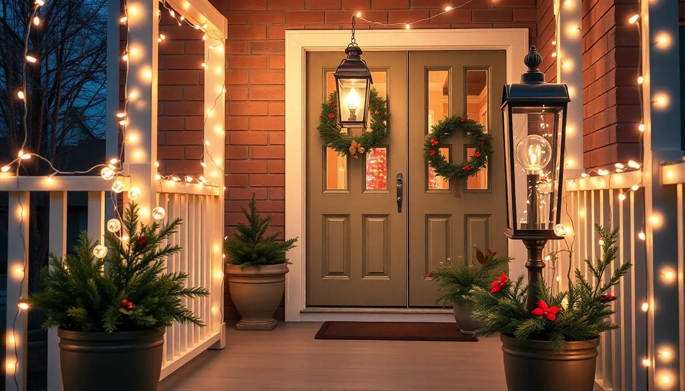 25 Small Front Porch Christmas Decor Ideas That'll Transform Your Tiny Space 6 25 Small Front Porch Christmas Decor Ideas That'll Transform Your Tiny Space 5