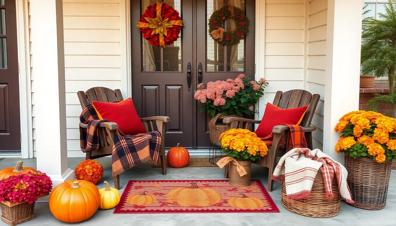 25 Small Front Porch Fall Decor Ideas That'll Make Your Neighbors Jealous 6 25 Small Front Porch Fall Decor Ideas That'll Make Your Neighbors Jealous 5