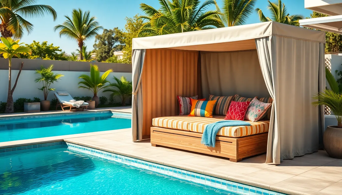 25 Stunning Poolside Cabana Ideas to Transform Your Backyard Into a Resort Oasis 8 25 Stunning Poolside Cabana Ideas to Transform Your Backyard Into a Resort Oasis 7