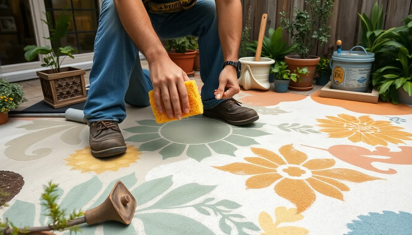 25 Stunning Concrete Patio Paint Ideas to Transform Your Outdoor Space 7