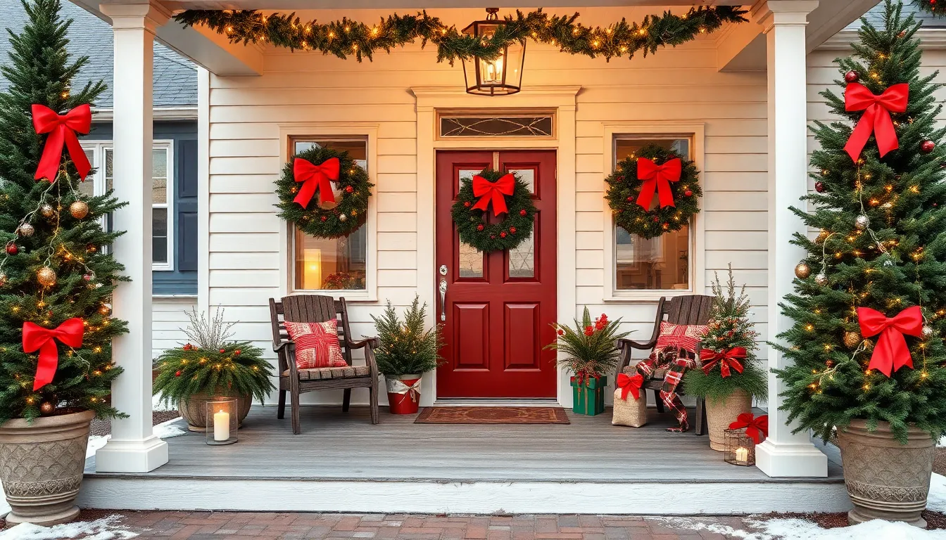 25 Farmhouse Christmas Porch Ideas That'll Make Your Neighbors Jealous This Holiday 7