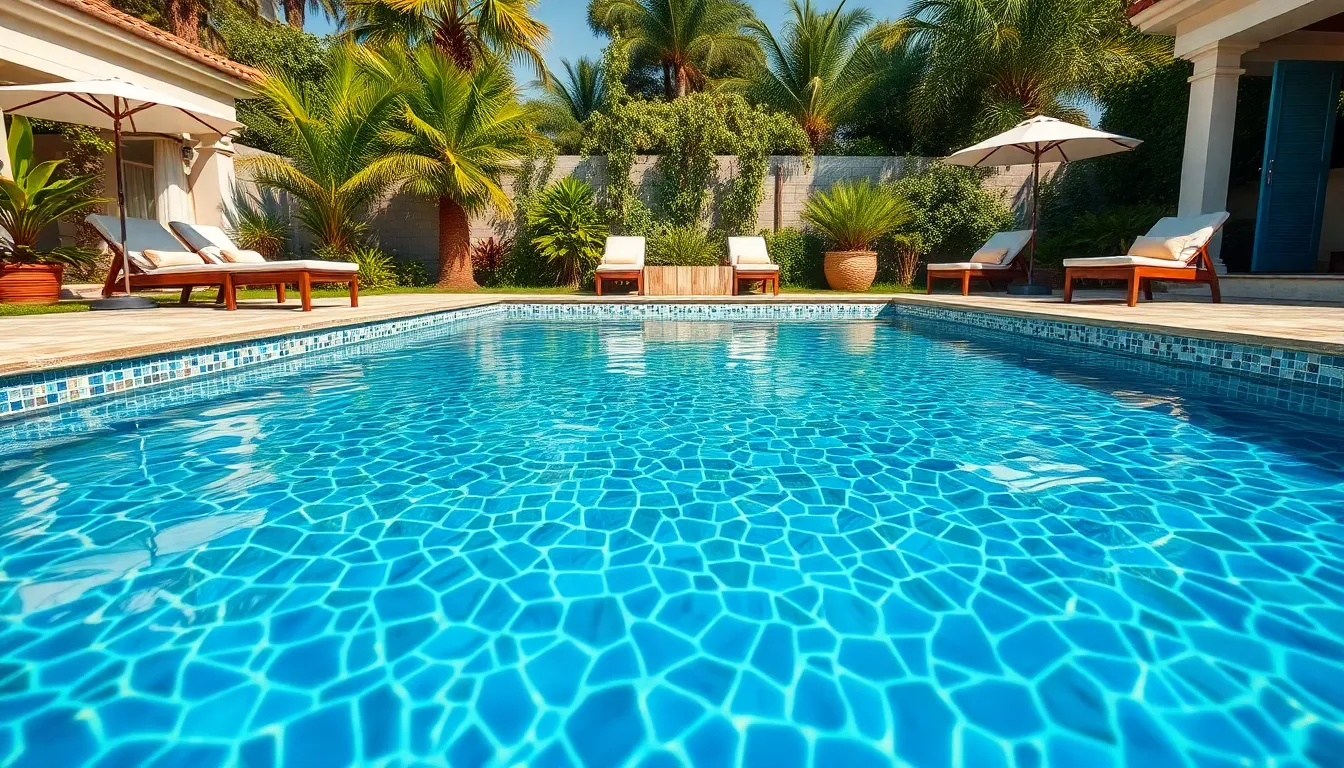 25 Stunning Pool Waterline Tile Ideas to Transform Your Swimming Pool 8 25 Stunning Pool Waterline Tile Ideas to Transform Your Swimming Pool 7