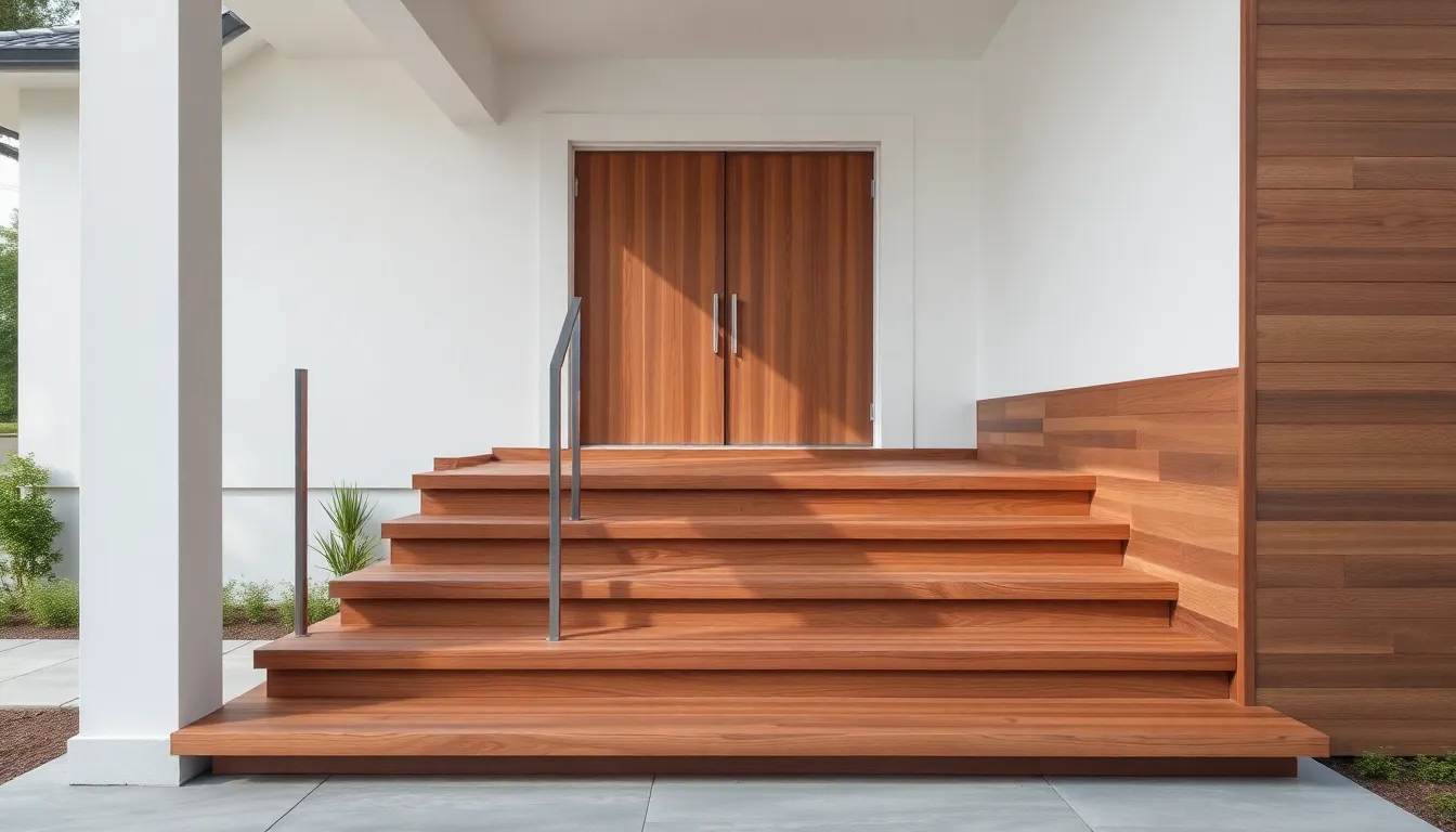 25 Stunning Wooden Porch Steps Ideas That Will Transform Your Home's Curb Appeal 8 25 Stunning Wooden Porch Steps Ideas That Will Transform Your Home's Curb Appeal 7
