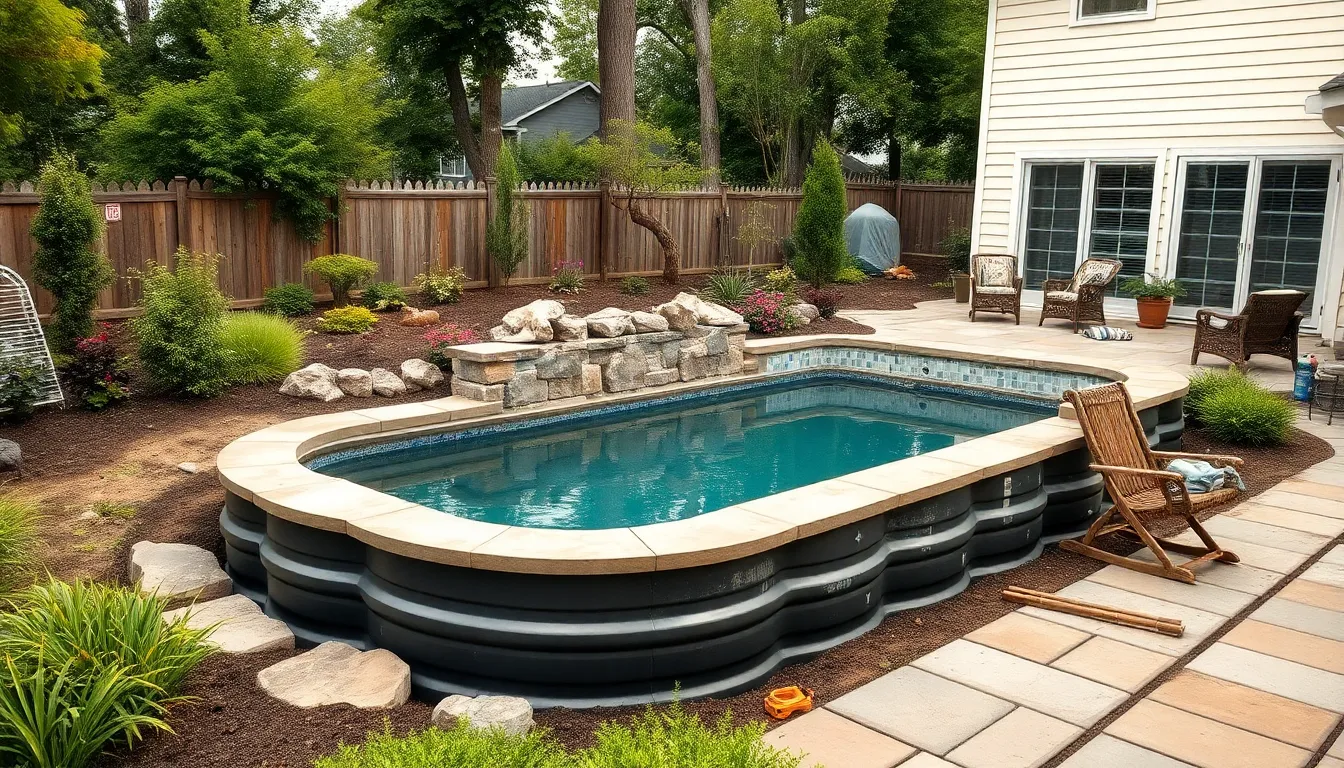 25 Semi Inground Pool Ideas That'll Transform Your Backyard Into a Resort 8 25 Semi Inground Pool Ideas That'll Transform Your Backyard Into a Resort 7