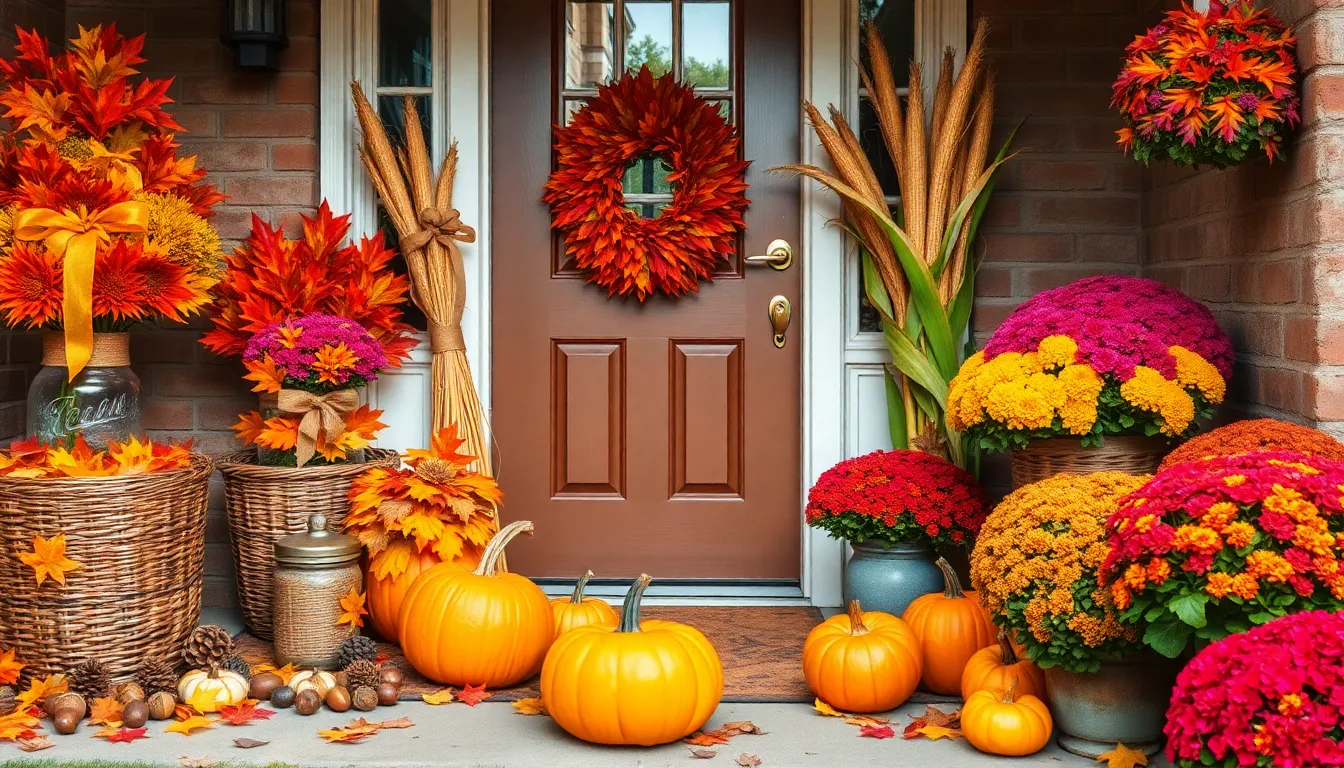 25 Small Front Porch Fall Decor Ideas That'll Make Your Neighbors Jealous 8 25 Small Front Porch Fall Decor Ideas That'll Make Your Neighbors Jealous 7