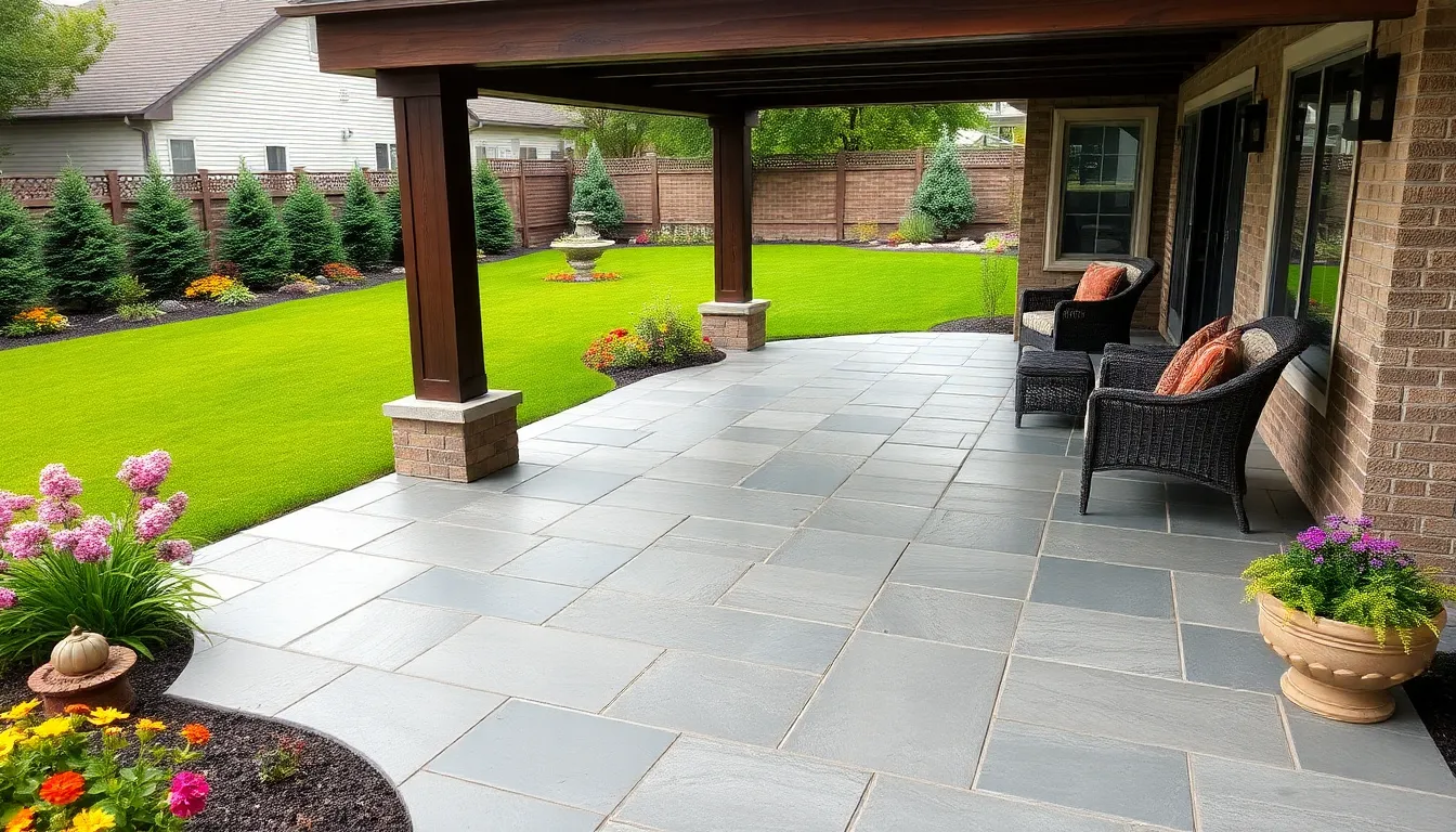 20 Stunning Stamped Concrete Patio Ideas That'll Transform Your Backyard on a Budget 7