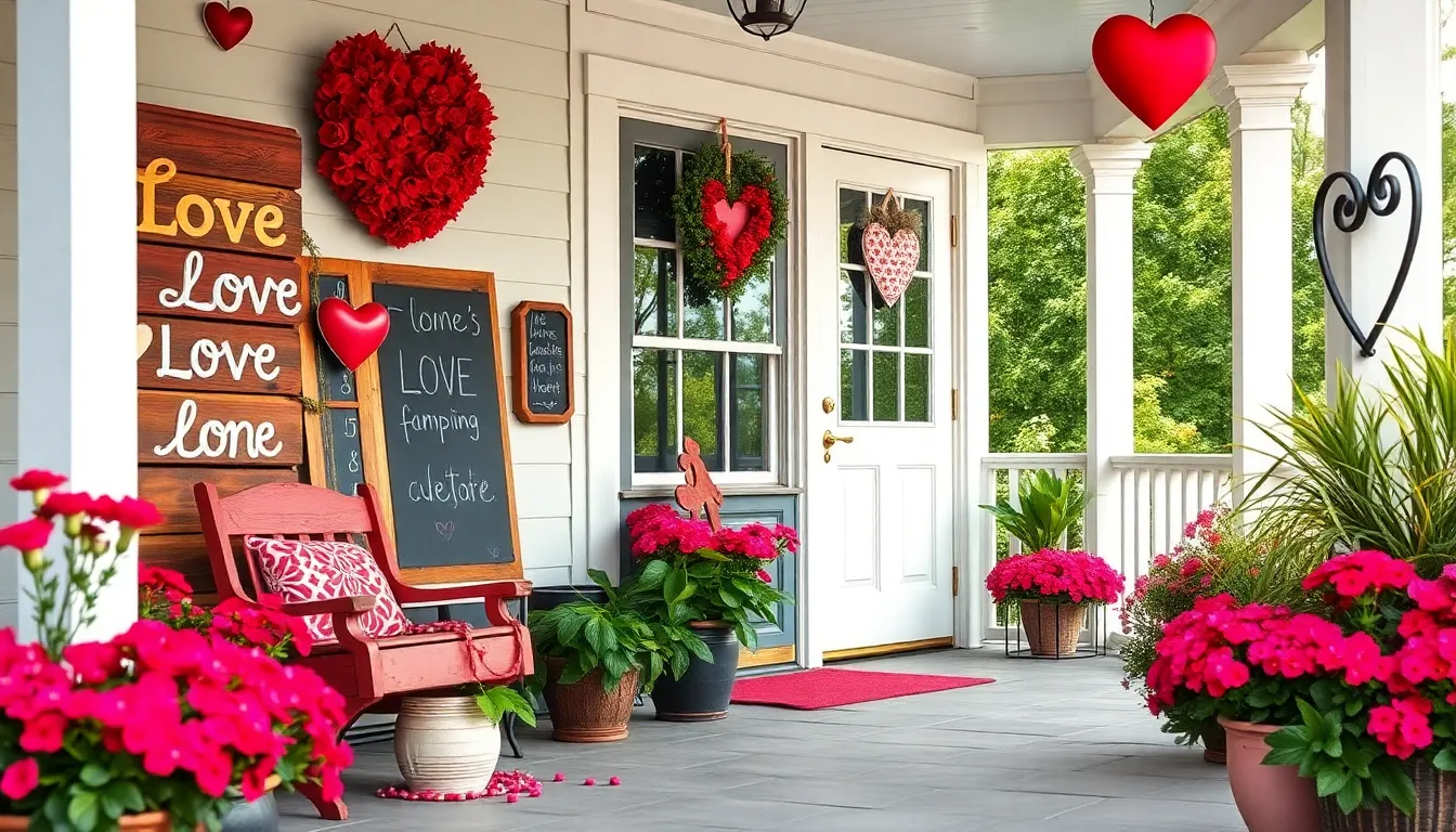 15 Valentine Porch Decorating Ideas to Make Your Front Door Irresistible 8 15 Valentine Porch Decorating Ideas to Make Your Front Door Irresistible 7
