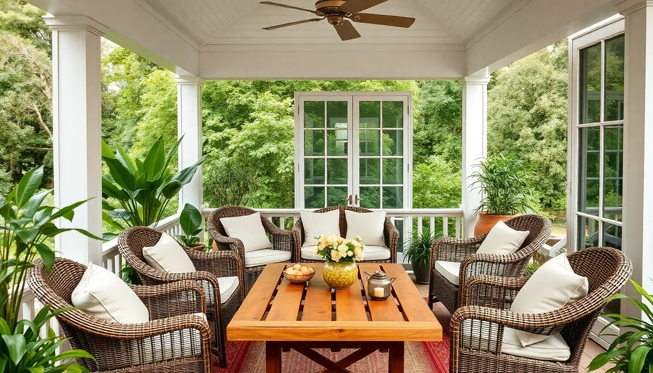 25 Back Porch Furniture Ideas to Transform Your Outdoor Space on Any Budget 10 25 Back Porch Furniture Ideas to Transform Your Outdoor Space on Any Budget 9