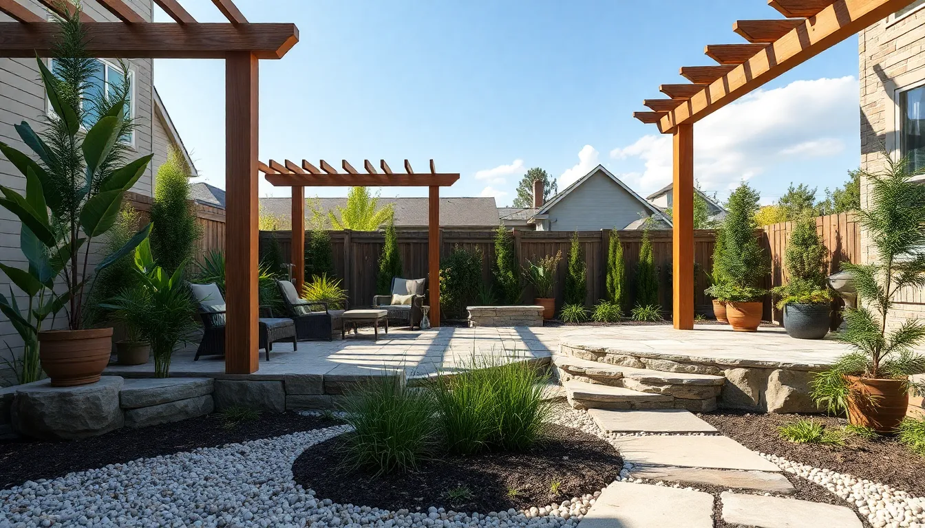 25 Stunning Backyard Stone Patio Ideas That'll Transform Your Outdoor Space 10 25 Stunning Backyard Stone Patio Ideas That'll Transform Your Outdoor Space 9