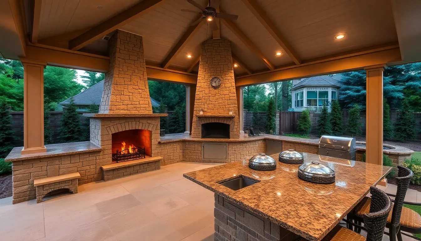 25 Stunning Covered Patio Ideas with Fireplace for Year-Round Outdoor Living 10 25 Stunning Covered Patio Ideas with Fireplace for Year-Round Outdoor Living 9