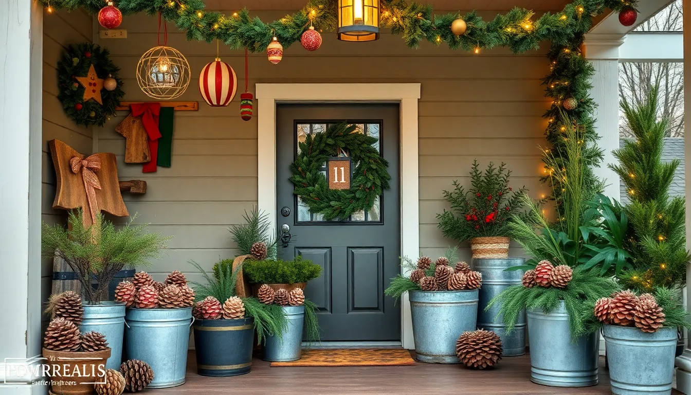25 Farmhouse Christmas Porch Ideas That'll Make Your Neighbors Jealous This Holiday 9