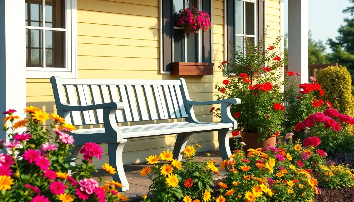 25 Stunning Front Porch Bench Ideas to Transform Your Home's Entrance 10 25 Stunning Front Porch Bench Ideas to Transform Your Home's Entrance 9