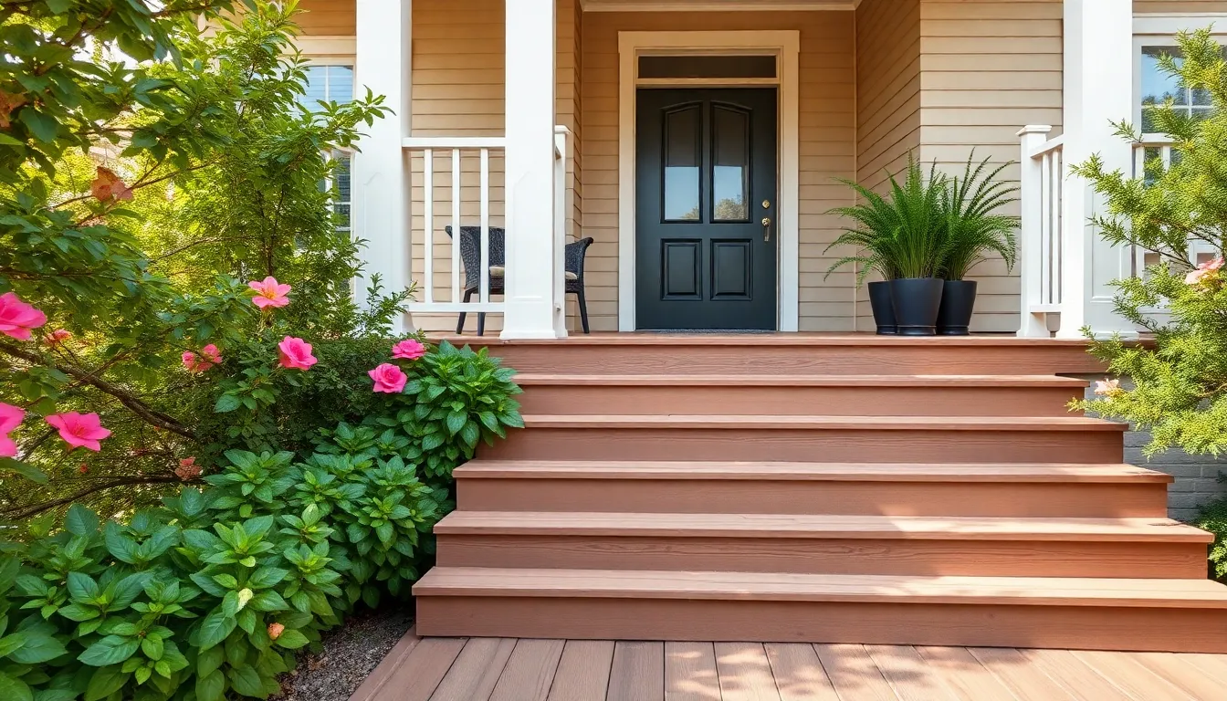 25 Front Porch Stairs Ideas That Will Transform Your Home's Curb Appeal 10 25 Front Porch Stairs Ideas That Will Transform Your Home's Curb Appeal 9