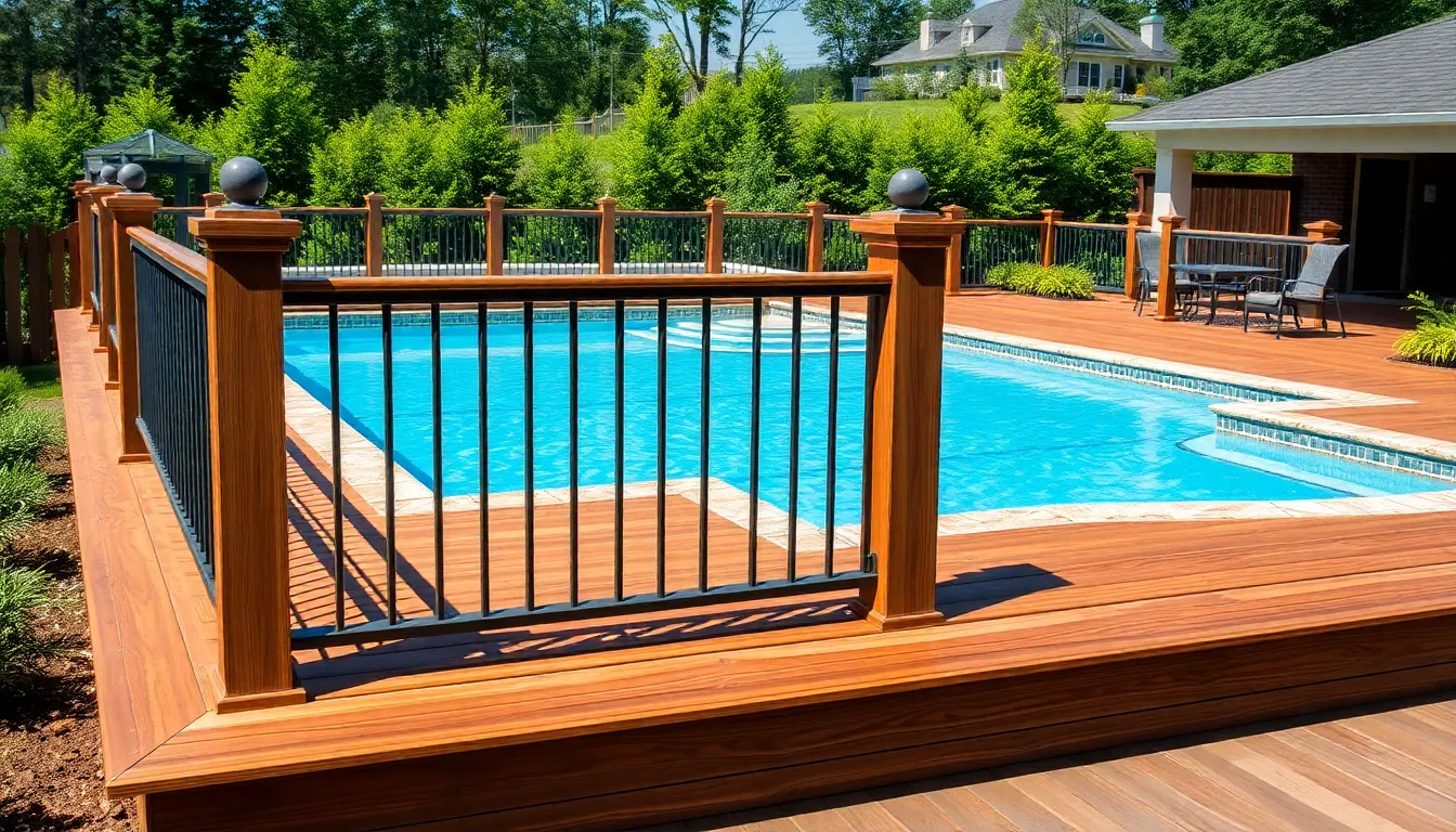 15 Stunning Pool Deck Railing Ideas That Transform Your Backyard Oasis 10 15 Stunning Pool Deck Railing Ideas That Transform Your Backyard Oasis 9