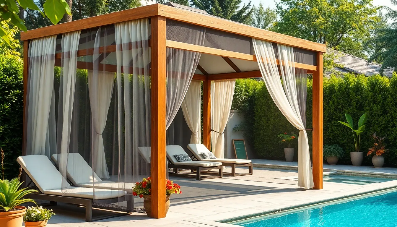 25 Stunning Pool Gazebo Ideas & Cabanas to Transform Your Backyard Oasis 10 25 Stunning Pool Gazebo Ideas & Cabanas to Transform Your Backyard Oasis 9
