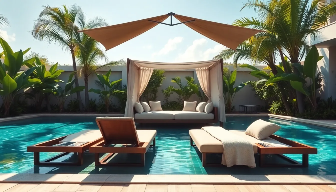 25 Stunning Pool Sitting Area Ideas to Transform Your Backyard Into a Resort 10 25 Stunning Pool Sitting Area Ideas to Transform Your Backyard Into a Resort 9
