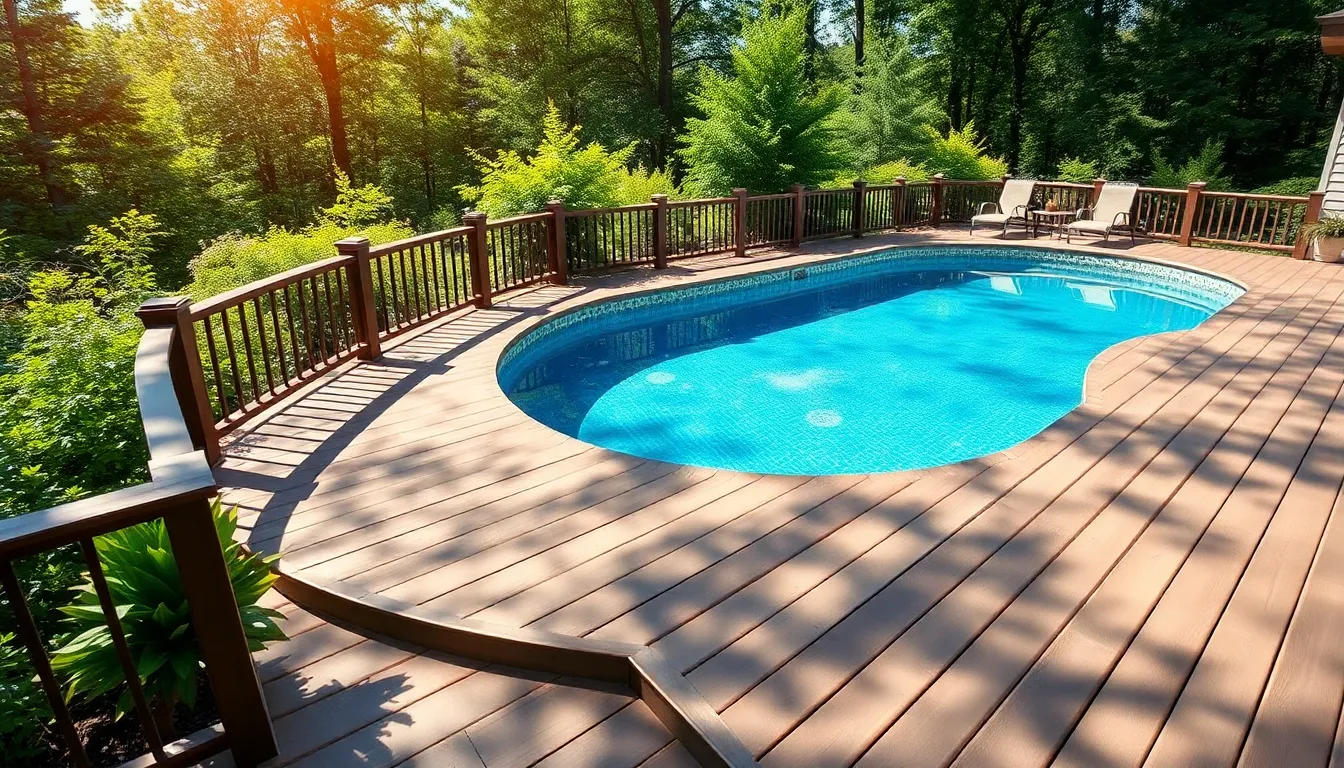 25 Small Above Ground Pool Deck Ideas to Transform Your Backyard on Any Budget 10 25 Small Above Ground Pool Deck Ideas to Transform Your Backyard on Any Budget 9